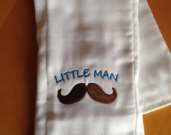 Little Man Moustache Burp Cloth