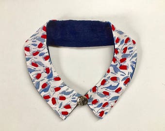 Handmade patterned detachable collar