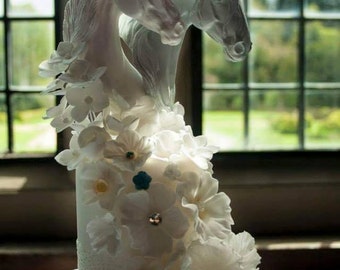 GORGEOUS Wedding Cake Toppers Horses for the Equestrian Bride & Groom