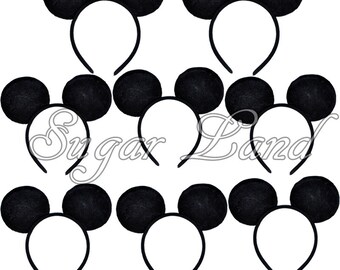 Set of 16 Mickey Mouse Ears, Minnie Ears, Mickey Ears, Minnie Headbands, Mickey Headbands, Birthday Favors