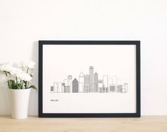 Dallas TX, Dallas skyline, downtown Dallas, Dallas Texas, city of Dallas, Dallas map, Dallas skyline art, Dallas wall art, Dallas cityscape