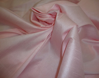 Pink Ice Shantung Dupioni Faux Silk fabric per yard