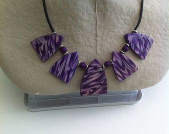 White plum purple necklace