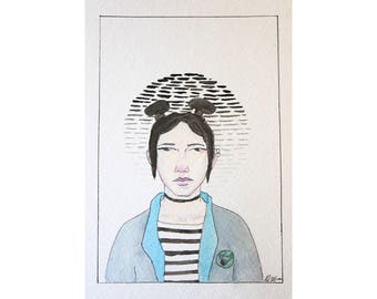 5x7 inch watercolor painting