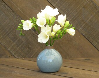 Vase - Bud Vase - Blue Vase - Celadon Vase - Small Vase - Ceramic Vase - Pottery Vase - Highfire - Go Play Clay - Guiliotis - Made to Order