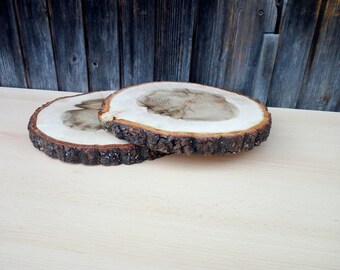 10 inch wooden slice base cake rustic wood wedding centerpiece 10 "