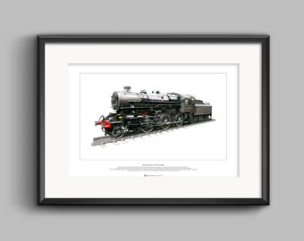 LMS Ivatt Class 4 2-6-0 No. 43106 - ART POSTER A2 size