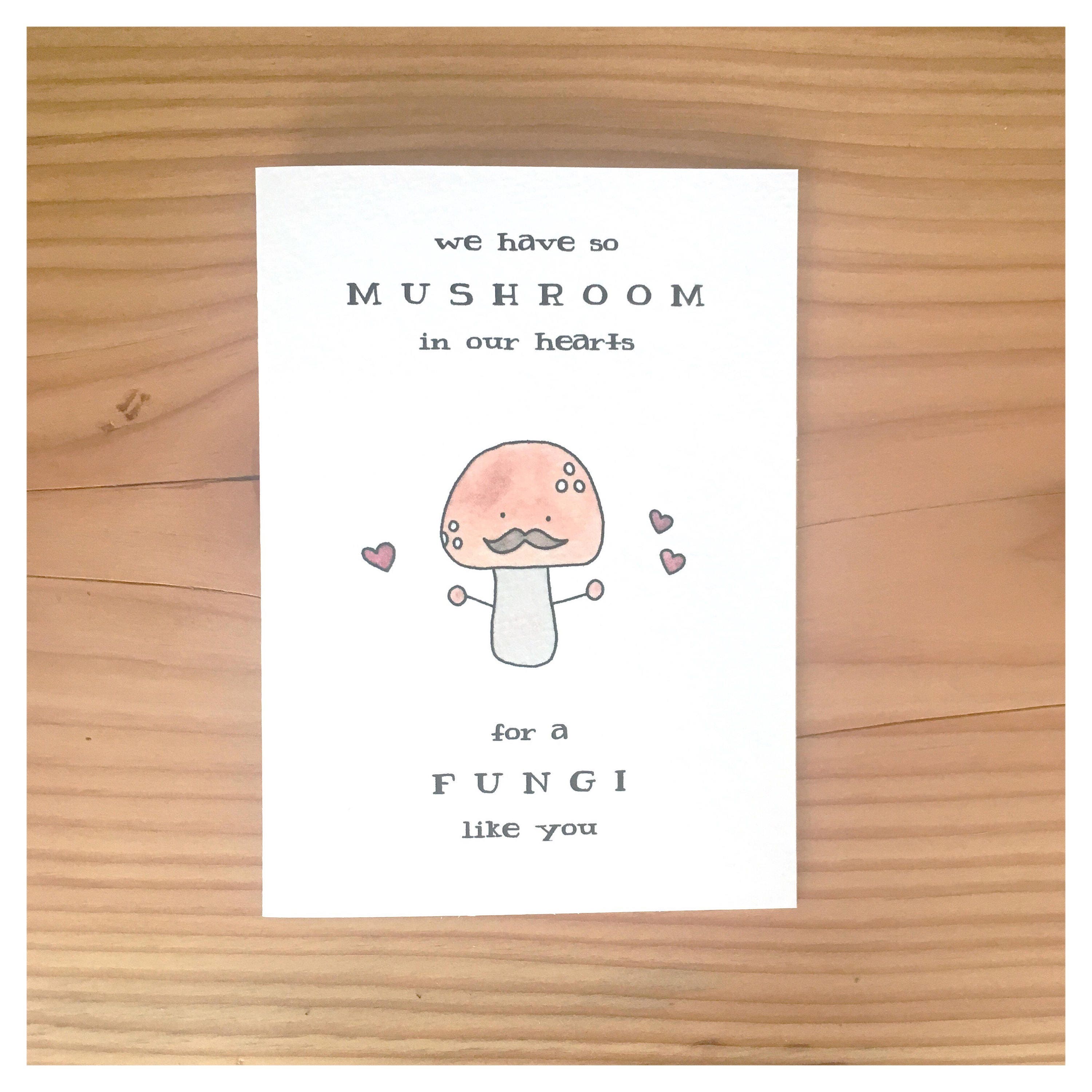 Mushroom Card • fungi card, card for dad, funny card for dad, Father's