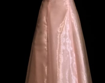 Pink Iridescent Chiffon Ball Gown VG175