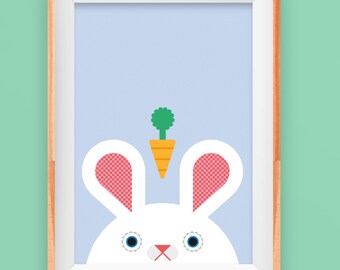 Bunny Rabbit - Carrot! - A4 size