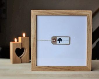 8x8 Oak photo frames - 8 inch square wooden picture frames