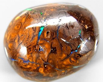 12.93 ct. Boulder Opal - Majestic, Boulder, Matrix, All Natural, Australian Opal, Play of Color