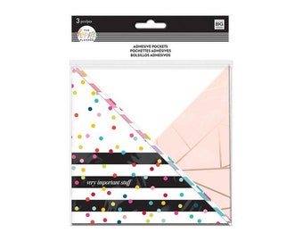 The Happy Planner Adhesive Pocket - Rainbow Stripe
