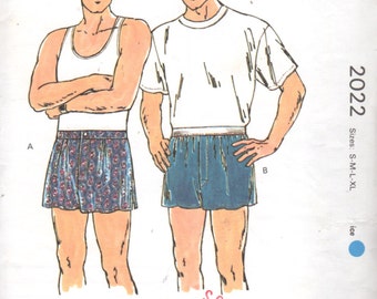 Kwik Sew 2022 Mens BOXER SHORTS Pattern Underwear Adult Teen Vintage Sewing Pattern Size s m l xl Waist 28 - 42 UNCUT