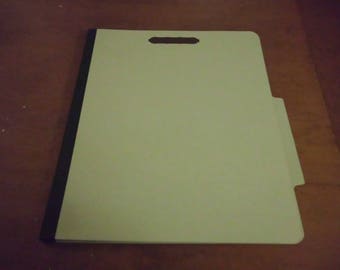 Vintage Classification Medical File Folders 8 Fasteners Never Used 11.75" x 9.5" Chipboard Great For Altering Smashbook Etc.