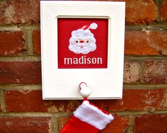 Christmas stocking hanger, Childs name hook, Stocking holder, Personalized stocking holder, Child's name Stocking peg