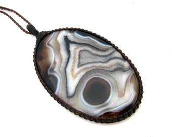 Gift for women, Sardonyx jewelry, Sardonyx Necklace, Sardonyx pendant, Macrame necklace, Healing Stones and crystals, Statement,