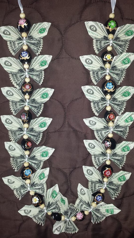Items similar to Butterfly money lei on Etsy