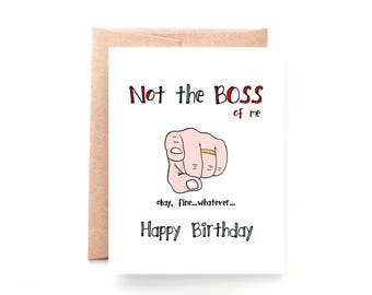 Boss Card Supervisor Thank You Card Funny Appreciation