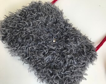 Shaan Hand-Knit Faux Fur Crossbody