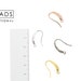 Holiday Sales-- Micro Pave CZ Shephard's Hooks Ear Wires,Pave CZ Earrings,Micro Pave CZ Earring Wires, Lever Back Ear Wires-1 Pair