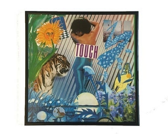 Vinyl Cover Collage Art Original Touch Mixed Media Upcycled Vintage 1970s Music Framed Album Cover Artwork Home Decor Wall Art
