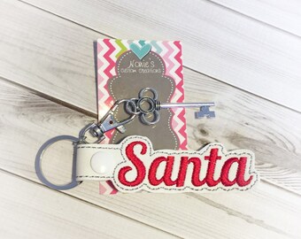 Santa Keychain - Santa Claus Keychain - Skelton Key Keychain - Santa Key Chain -Magic Santa Keychain - Santa's Magic Keychain