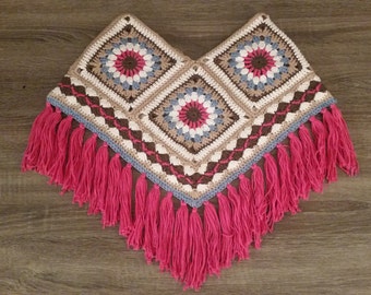 Crochet Pattern "Wagon Wheel" Large Market Bag, Granny Square Purse, Country or Beach Style Tote, Photo Tutorial, Crochet Purse Pattern