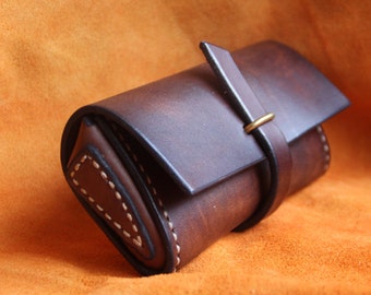 Hand Stitched Vintage Leather Glasses Case sunglasses cover