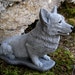 cement corgi statue