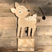 Baby deer hospital door hanger baby nursery art gender neutral or boy or girl twins