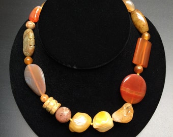 Natural Stone Beaded Necklace
