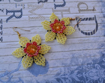 Earrings "Gentle Narcissus"