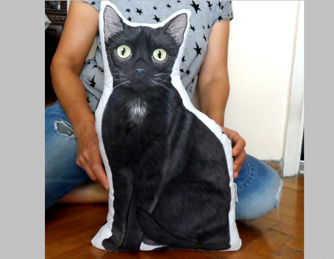 walmart black cat pillow