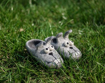 Baby gift Easter bunny slippers Baby slippers Felted slippers wool shoes girls slippers Baby shoes wool slippers boys slippers