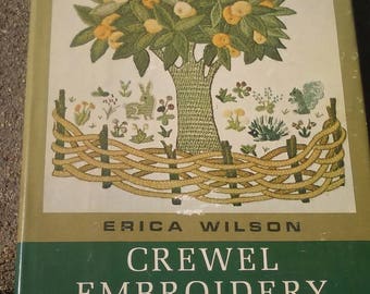 Vintage Craft Book Crewel Embroidery by Erica Wilson