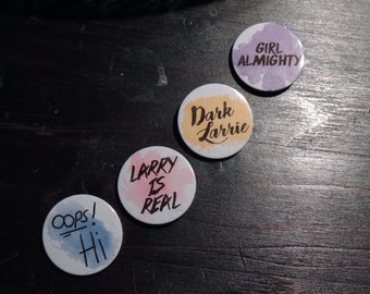 1D Larry Stylinson button set