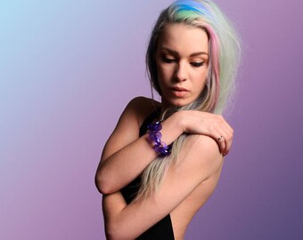 Perspex Statement Sprial bracelet