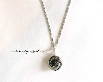 Lava Stone in Silver Design Frame; Diffuser Necklace; Lava Stone; Aromatherapy Diffuser; Essential Oil Diffuser Necklace