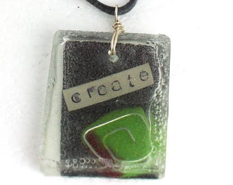 Inpirational Jewelry - Create - Resin Necklace - Mixed Media