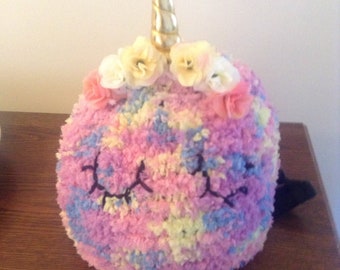 Unicorn , multicolour, horse riding helmet cover, knitted, equestrian helmet cover/silk.