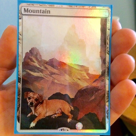 Personalized Pet Magic the Gathering Foil Land
