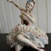 Vintage Elegant Ballerina German Figurine with Lace from the 40's