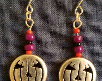 Jack-o-lantern Halloween Earrings