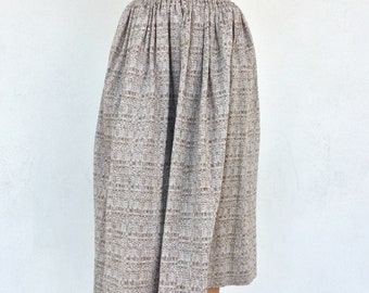 1950s Taupe Speckled Full Skirt