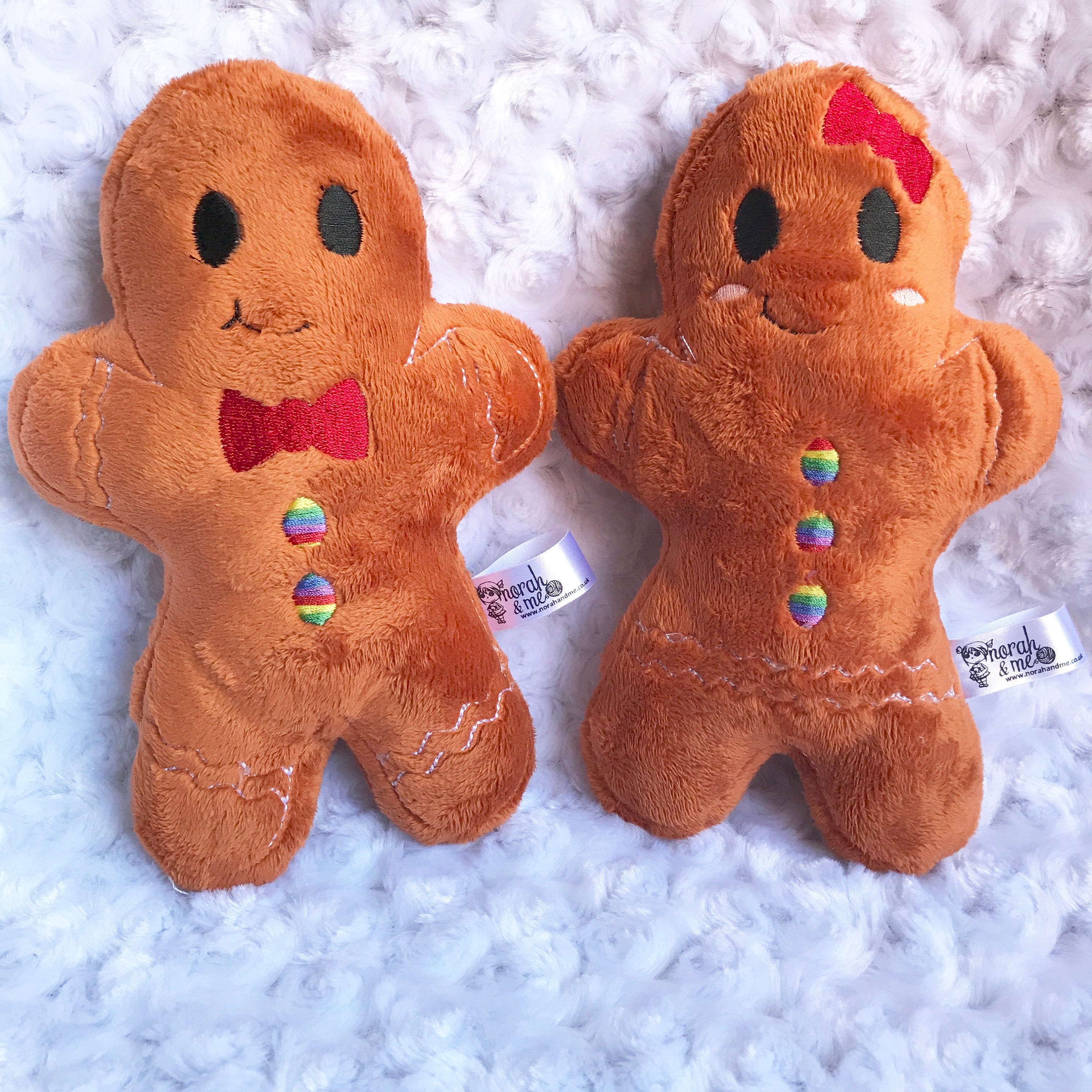 Gingerbread man plush Gingerbread Girl soft toy Mr and Mrs