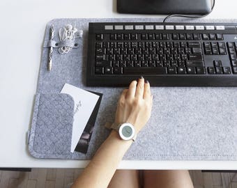Large Desk Mat / Desk Top Organizer Pad /Laptop Mat / Office Decor Deskie/ Computer Accessories /Felt Mat