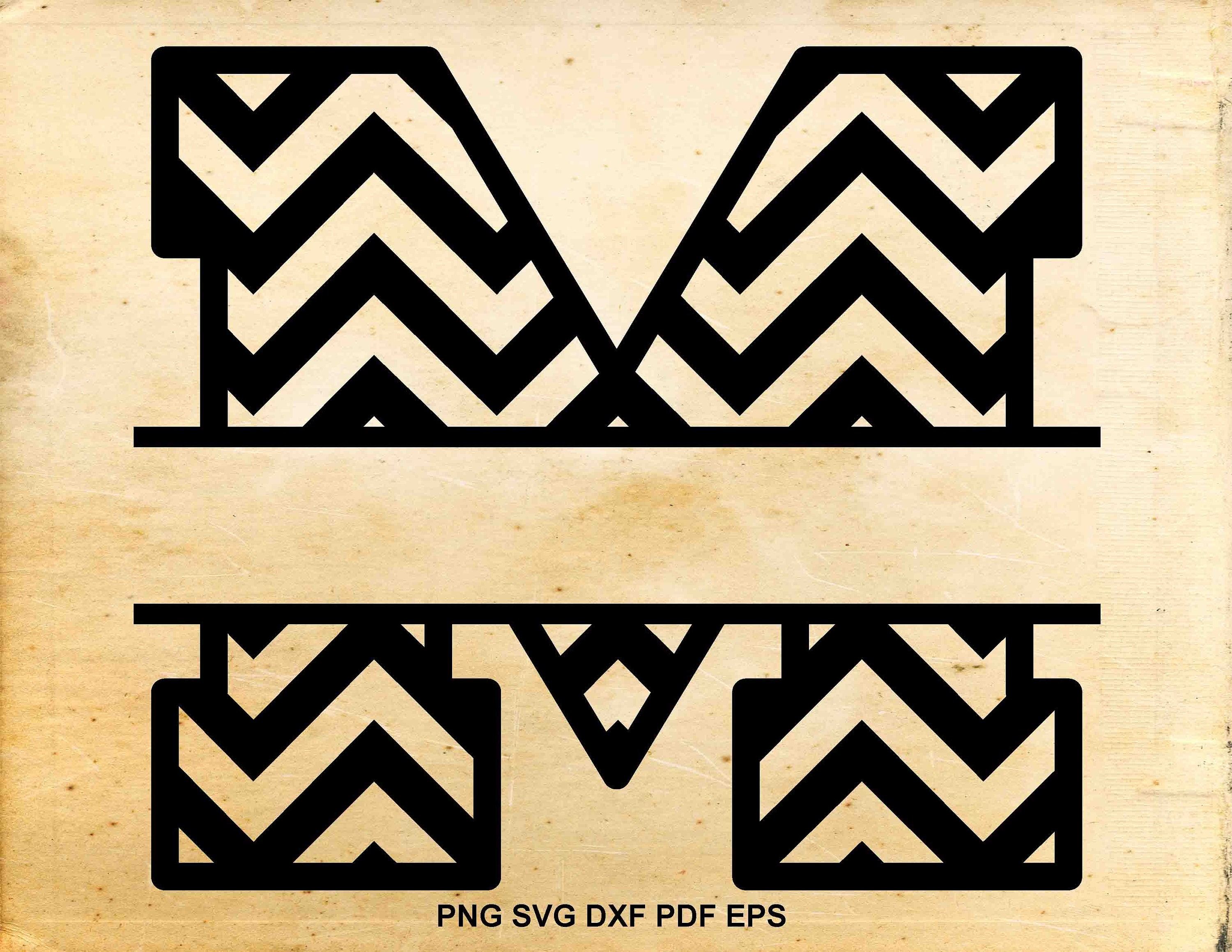 Download Chevron split monogramme svg Chevron polices svg lettre de