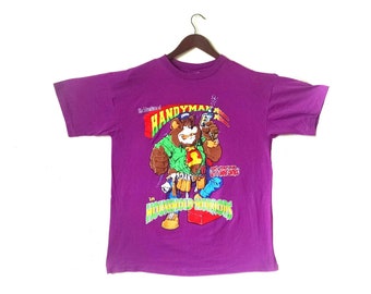 Vintage 1992 The Adventures of Handyman funny husband hipster cartoon character SSI t-shirt