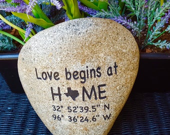 New House Gift - Address Rock - Garden Decor Rock - Housewarming Gift - Address Garden Stone - Garden Art - God Rocks - First Home Gift -